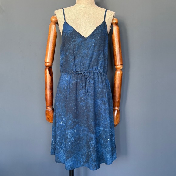 Babaton Slip Dress | Size Small | Midnight Blue Spaghetti Strap - Picture 2 of 9